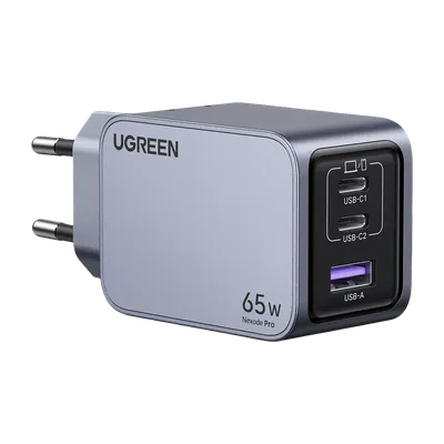 UGREEN Nexode Pro Carregador Rápido GaN 65W (3 Portas) GaNInfinity